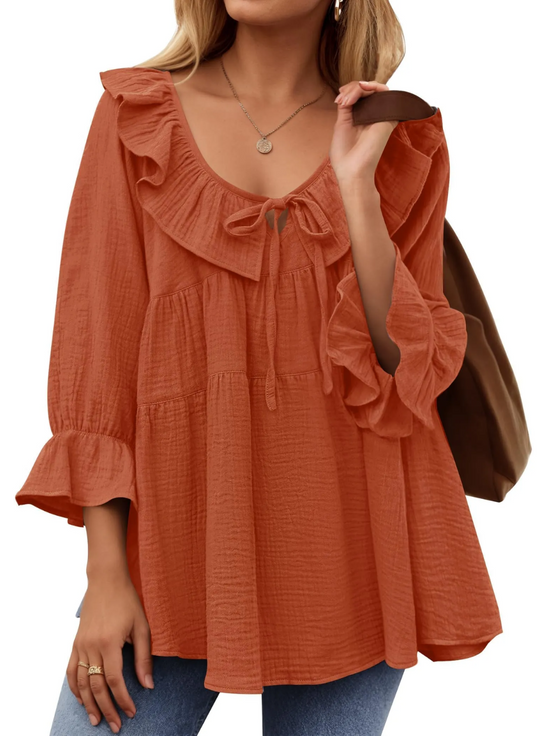 BEATRICE - 3/4 SLEEVE LAYERED BLOUSE