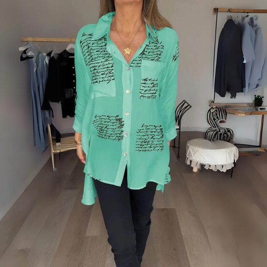 TALIA – HANDWRITTEN STYLE BLOUSE