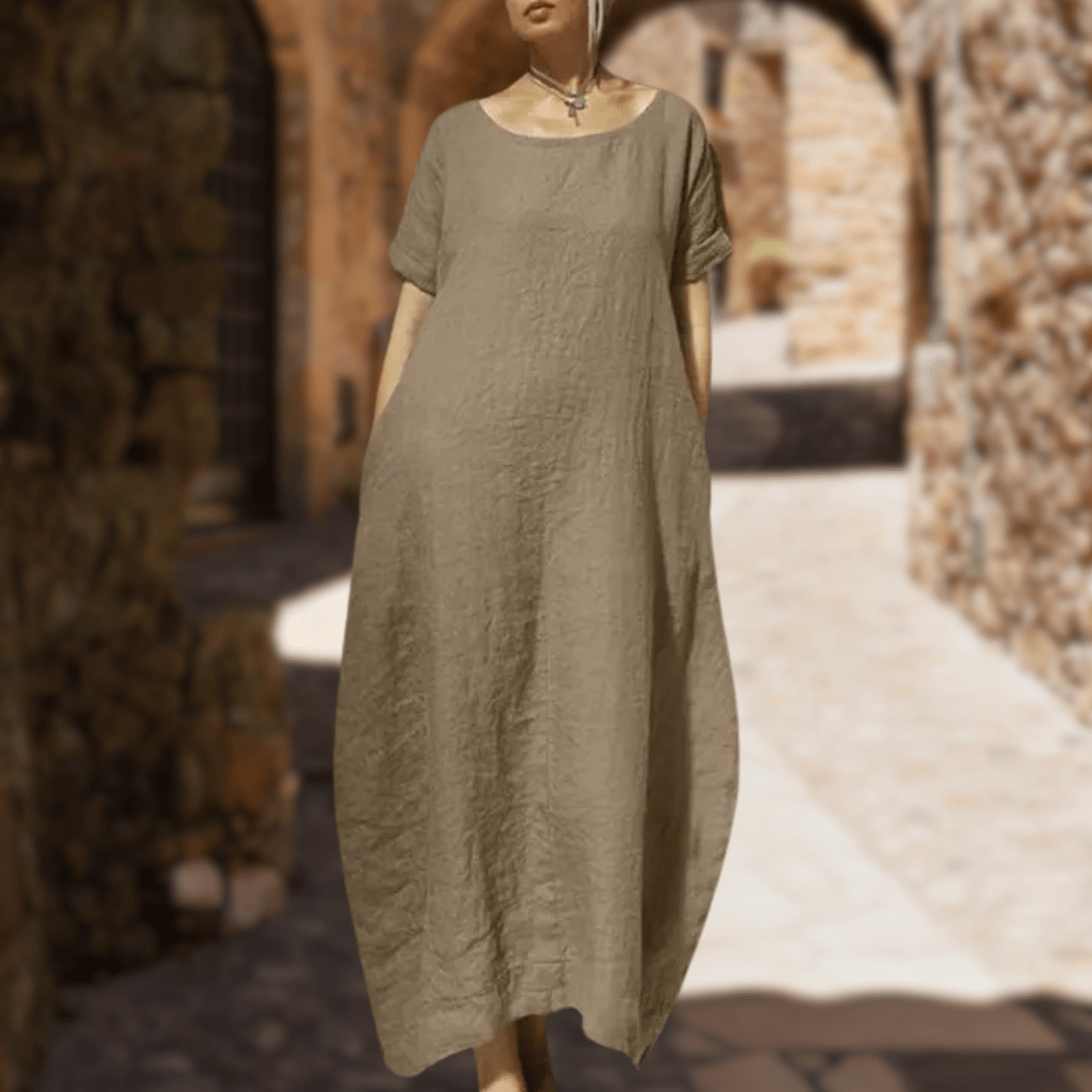EVELYN – COTTON-LINEN BLEND DRESS