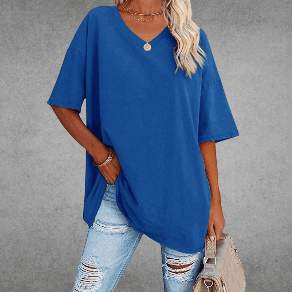 AMÉLIE – RELAXED V-NECK BLOUSE