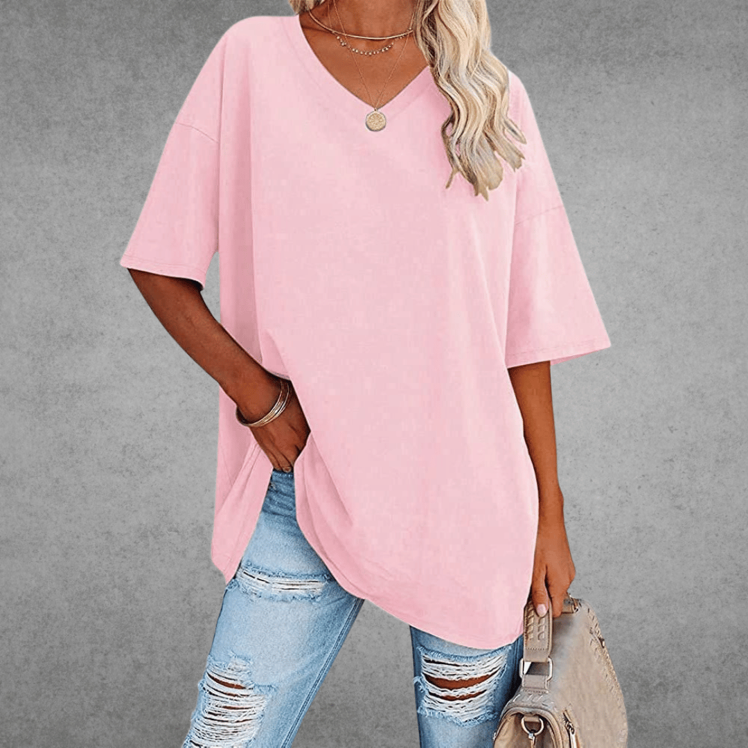 AMÉLIE – RELAXED V-NECK BLOUSE