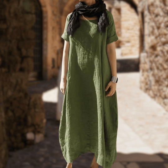 EVELYN – COTTON-LINEN BLEND DRESS