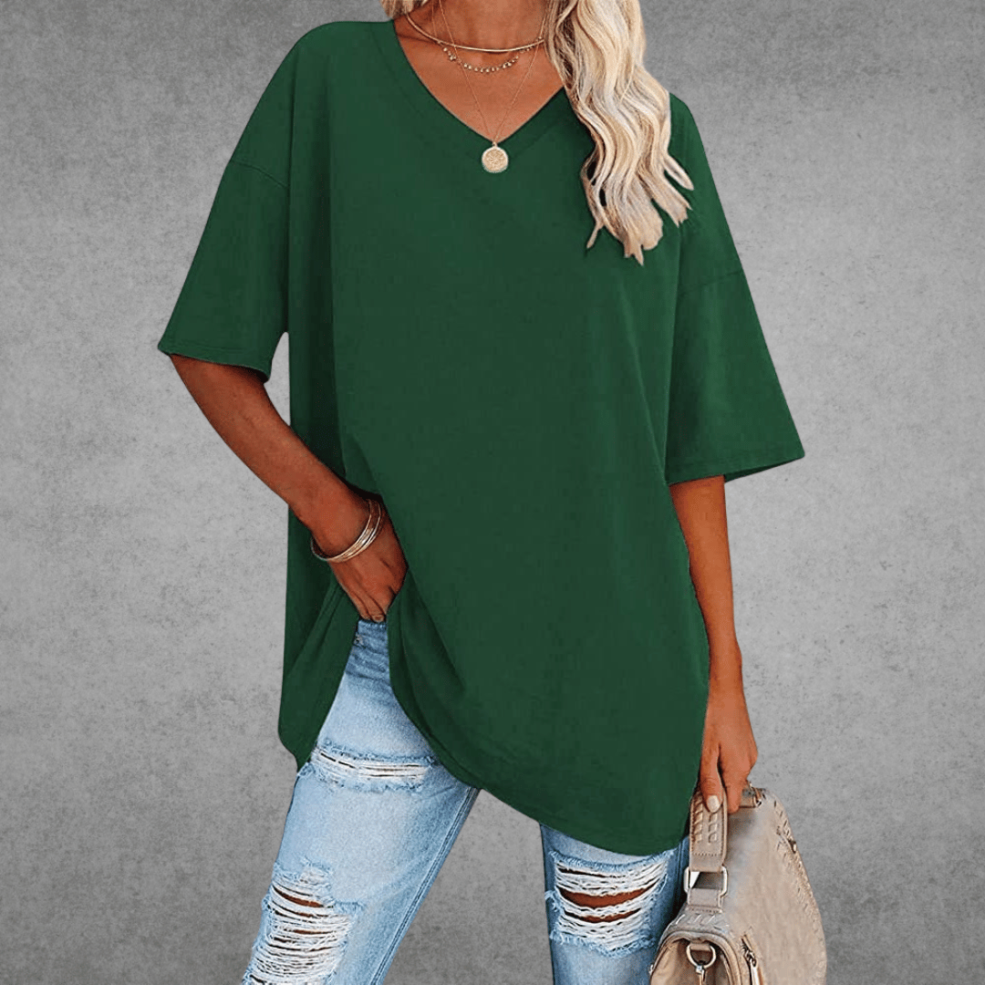 AMÉLIE – RELAXED V-NECK BLOUSE