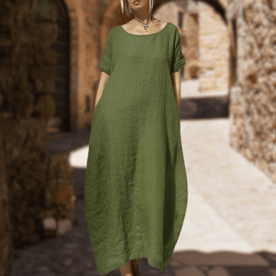 EVELYN – COTTON-LINEN BLEND DRESS