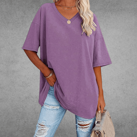 AMÉLIE – RELAXED V-NECK BLOUSE