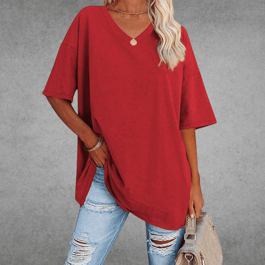 AMÉLIE – RELAXED V-NECK BLOUSE