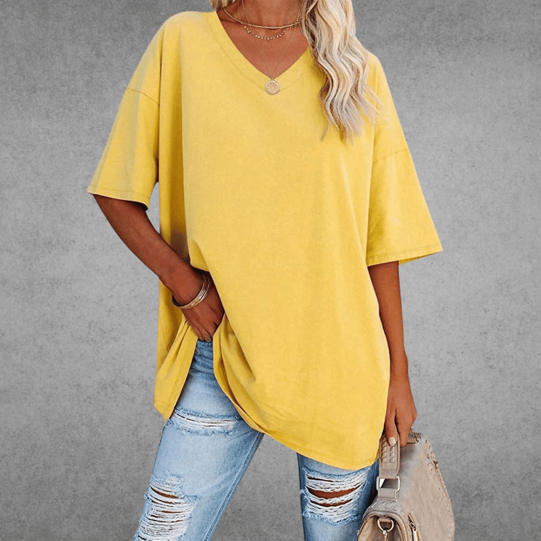 AMÉLIE – RELAXED V-NECK BLOUSE