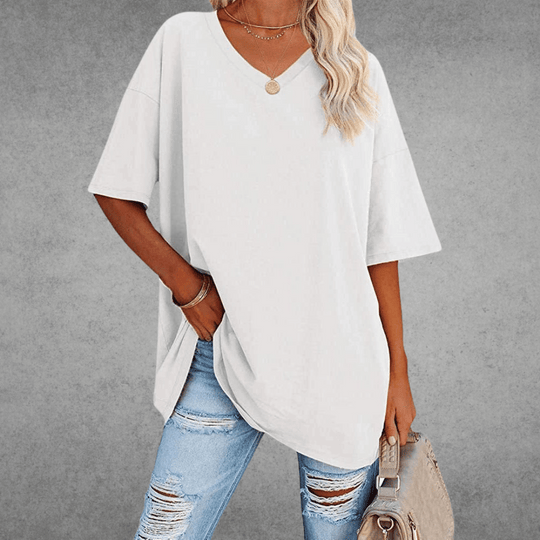 AMÉLIE – RELAXED V-NECK BLOUSE