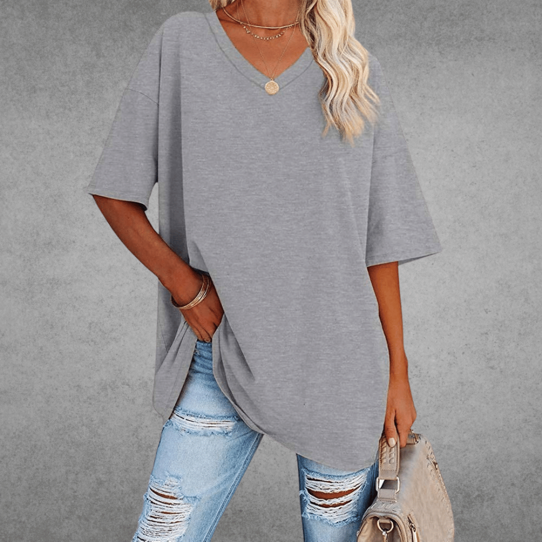AMÉLIE – RELAXED V-NECK BLOUSE