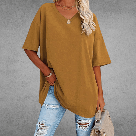AMÉLIE – RELAXED V-NECK BLOUSE