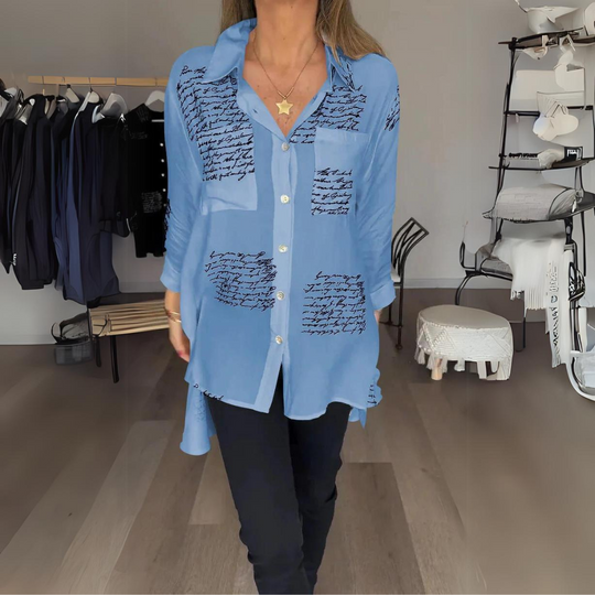 TALIA – HANDWRITTEN STYLE BLOUSE