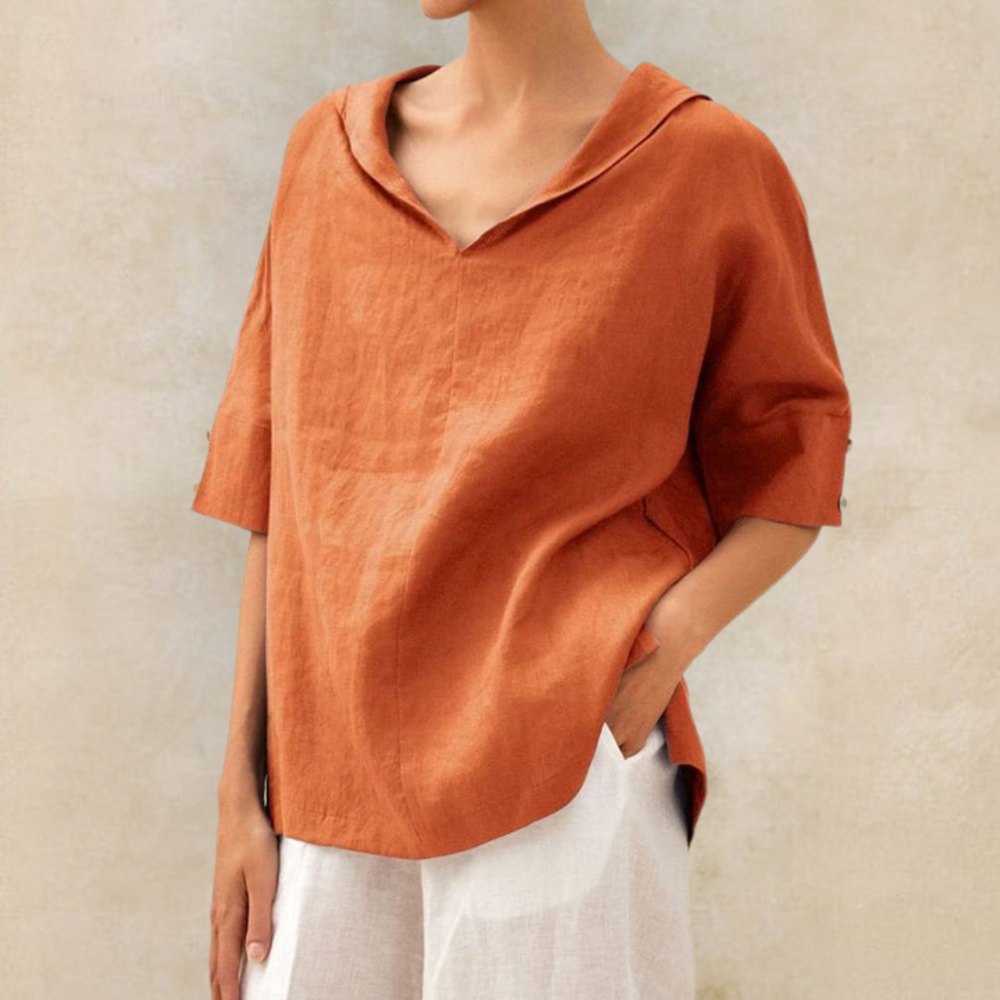 LOUISE – RELAXED OVERSIZED COLLAR SHIRT