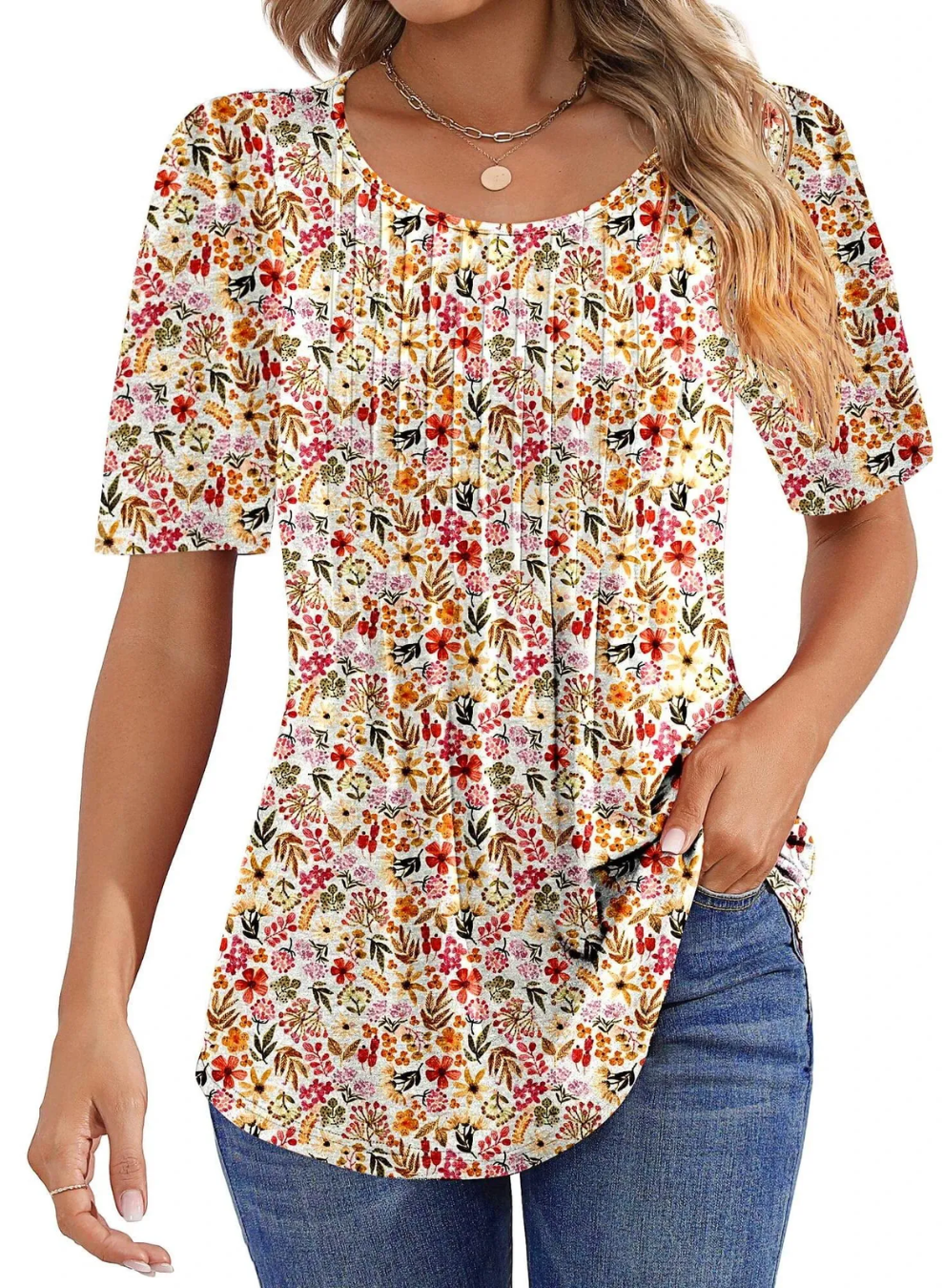 BONNIE - CASUAL SHORT SLEEVE BLOUSE