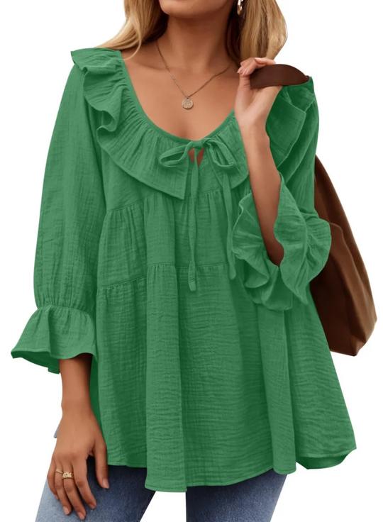 BEATRICE - 3/4 SLEEVE LAYERED BLOUSE