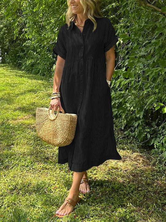 CAMILLE – STRIPE SHIRT DRESS
