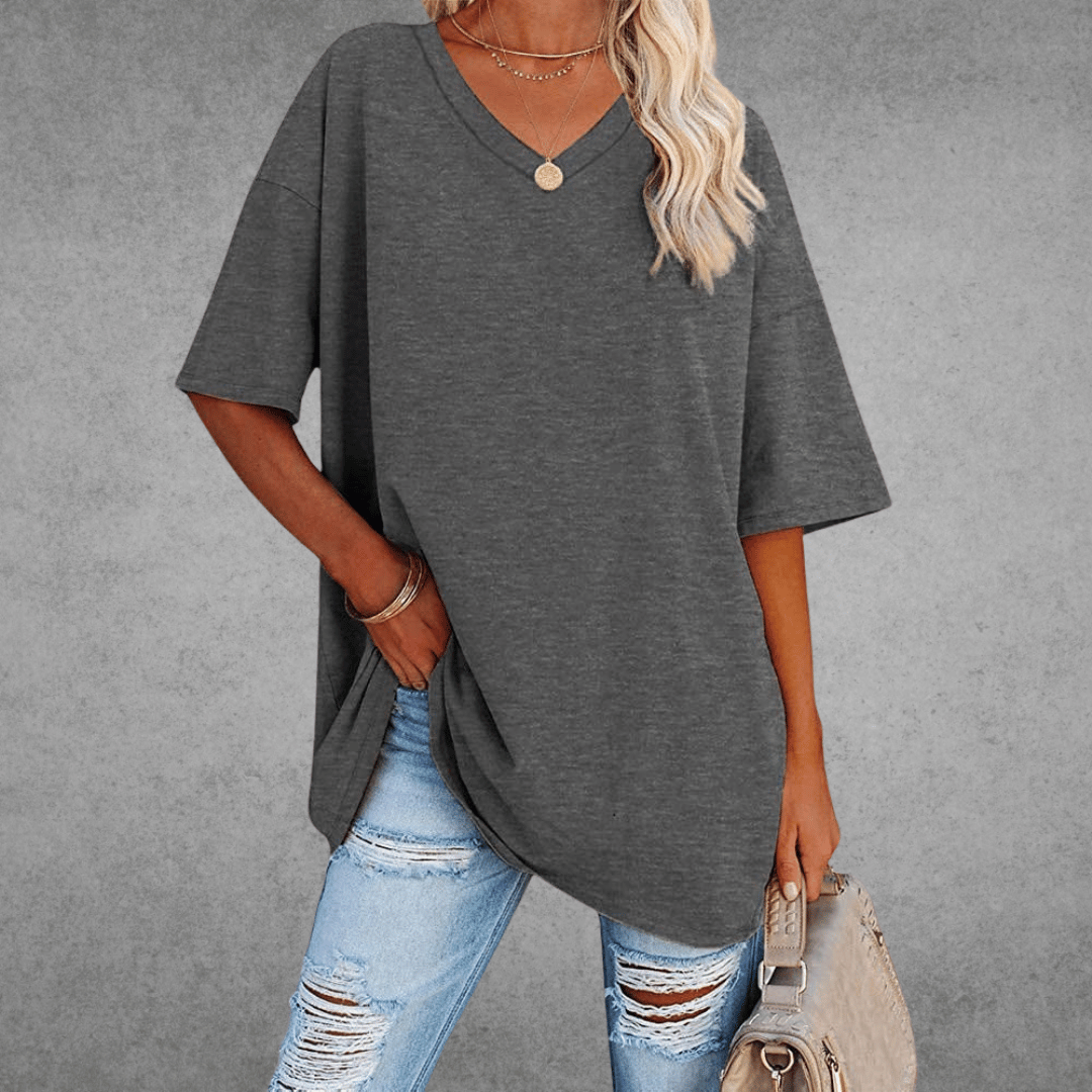 AMÉLIE – RELAXED V-NECK BLOUSE