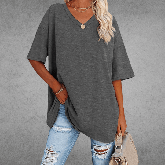 AMÉLIE – RELAXED V-NECK BLOUSE