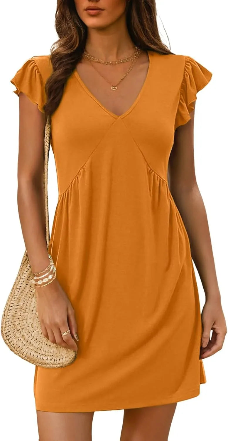 MARGOT - RUFFLED SLEEVE MINI DRESS