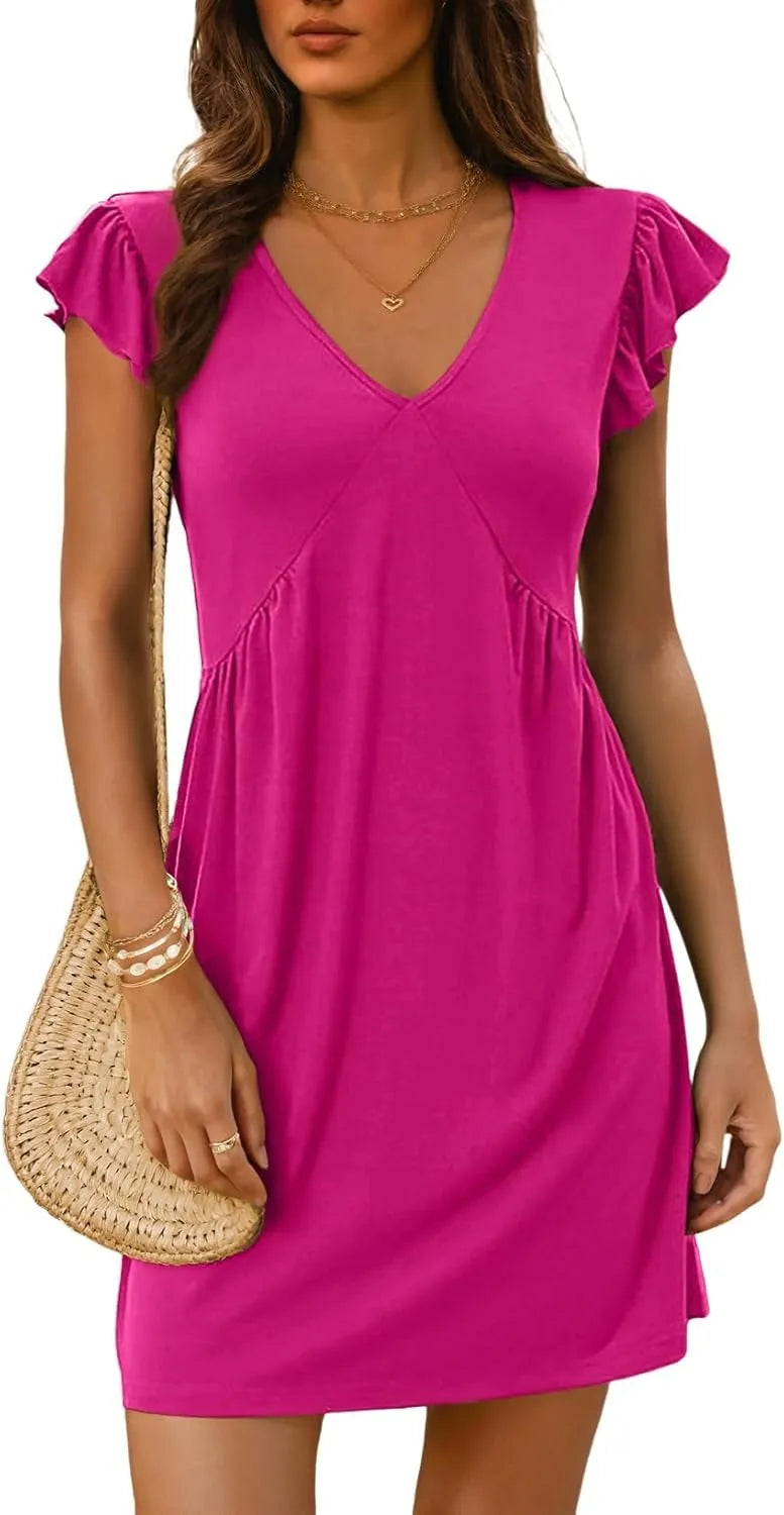 MARGOT - RUFFLED SLEEVE MINI DRESS