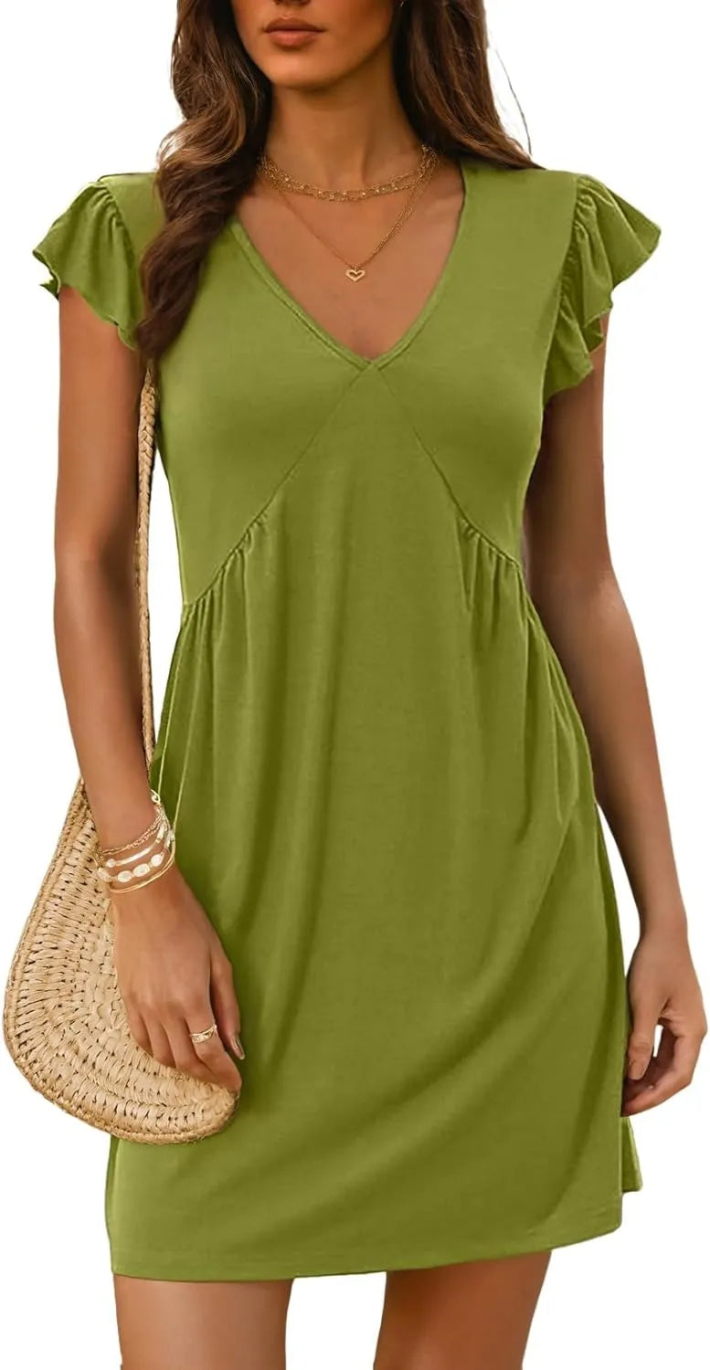 MARGOT - RUFFLED SLEEVE MINI DRESS