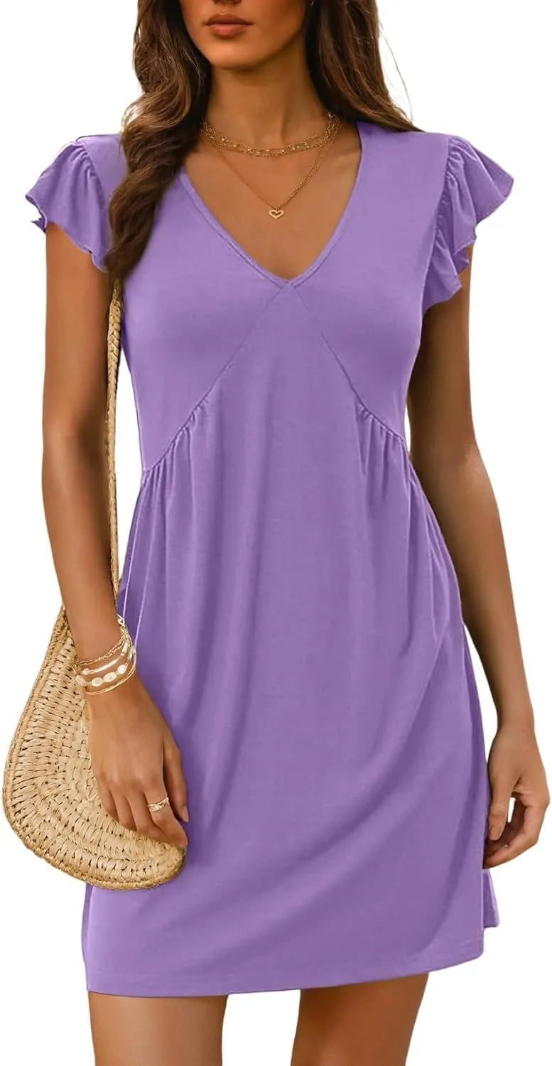 MARGOT - RUFFLED SLEEVE MINI DRESS