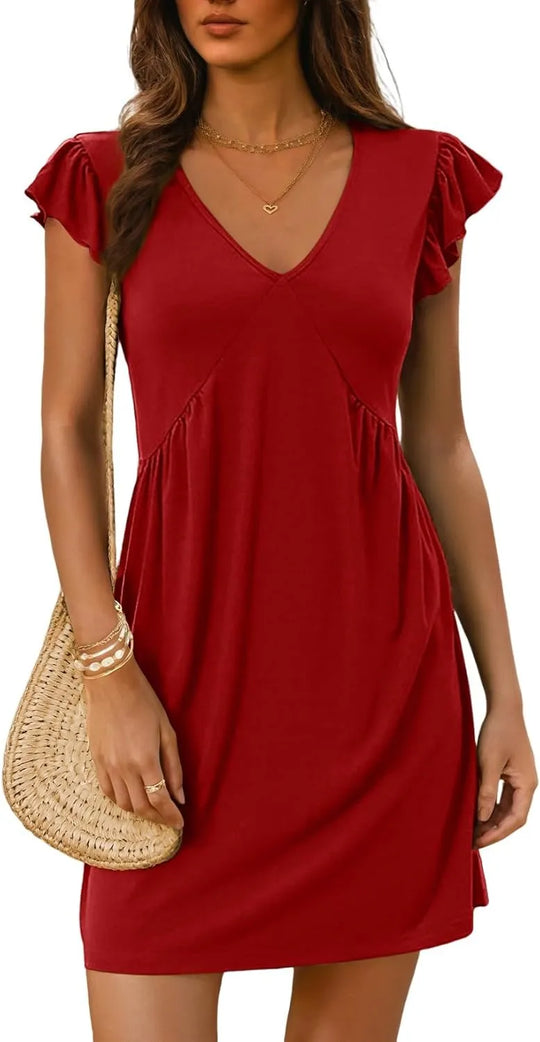 MARGOT - RUFFLED SLEEVE MINI DRESS