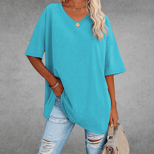 AMÉLIE – RELAXED V-NECK BLOUSE