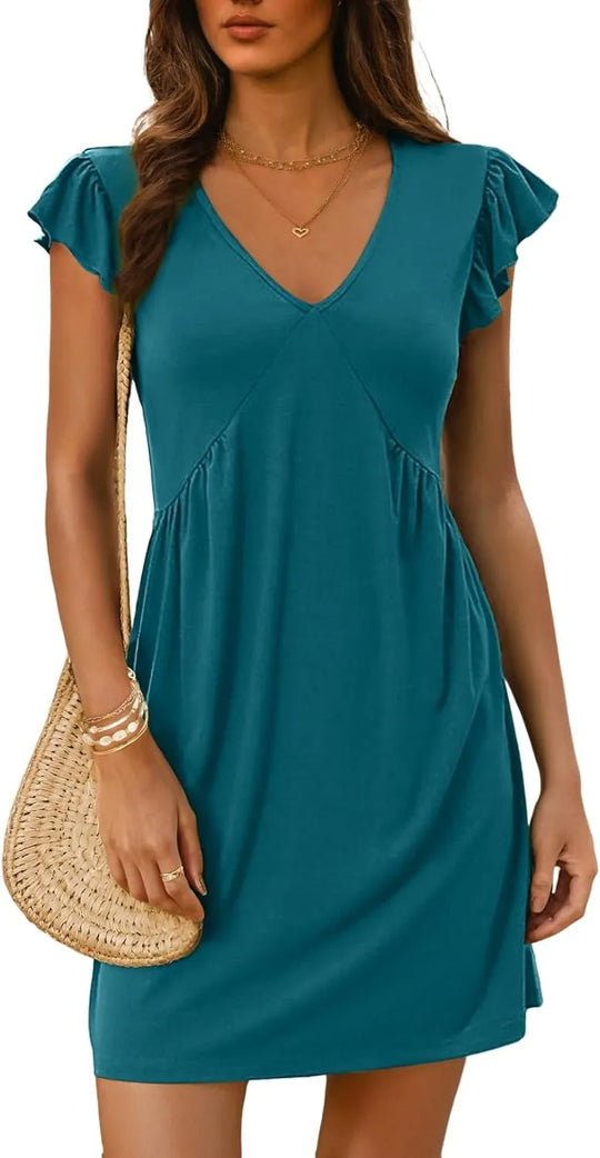 MARGOT - RUFFLED SLEEVE MINI DRESS