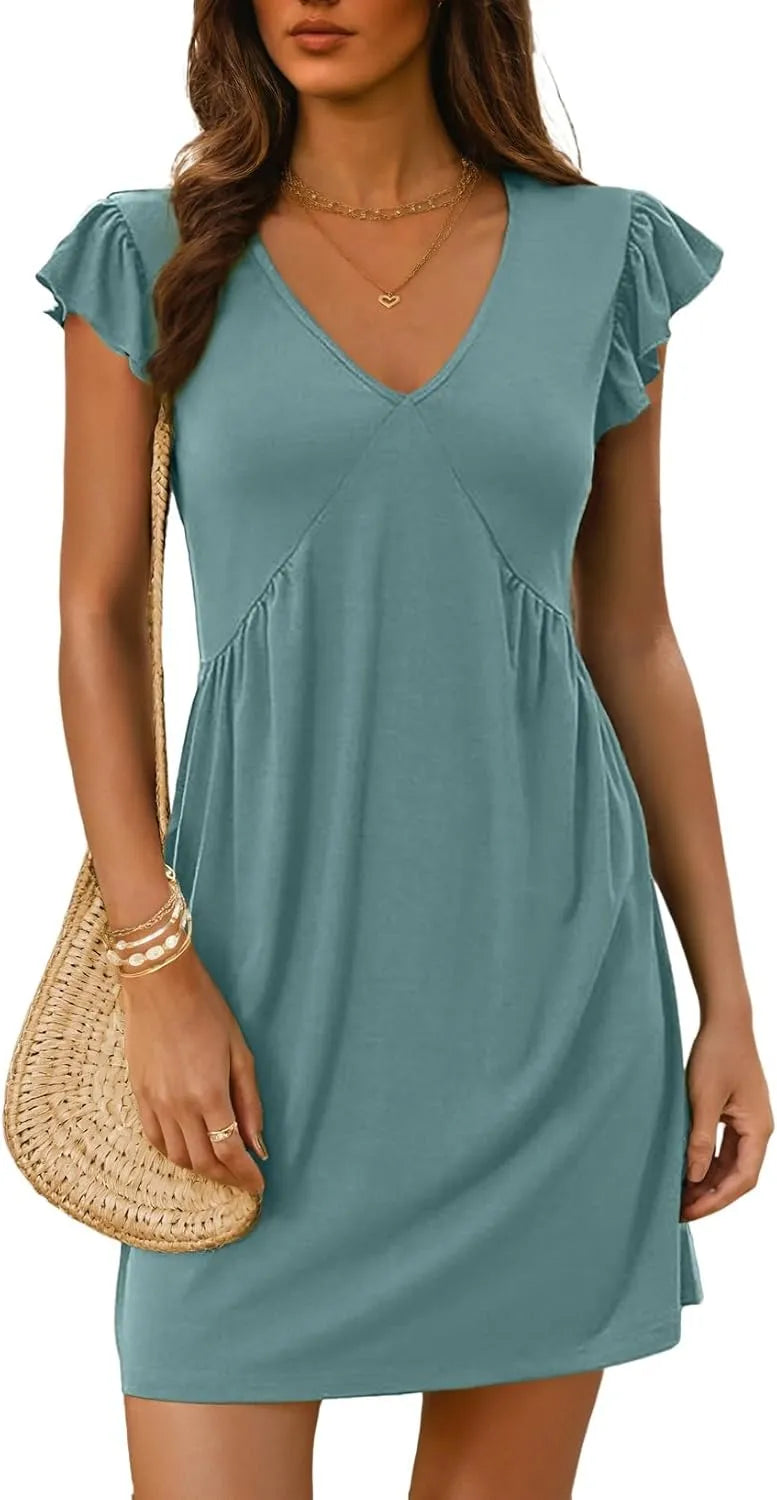 MARGOT - RUFFLED SLEEVE MINI DRESS