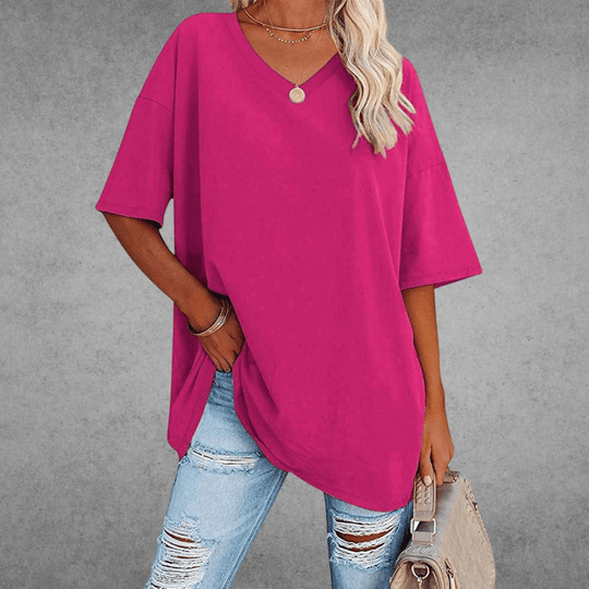 AMÉLIE – RELAXED V-NECK BLOUSE