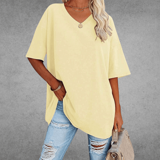 AMÉLIE – RELAXED V-NECK BLOUSE