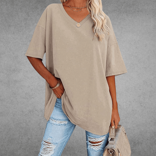 AMÉLIE – RELAXED V-NECK BLOUSE