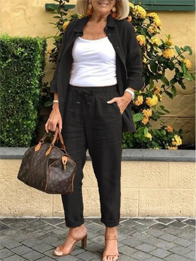 IVETTE – RELAXED SHIRT & TROUSERS SET