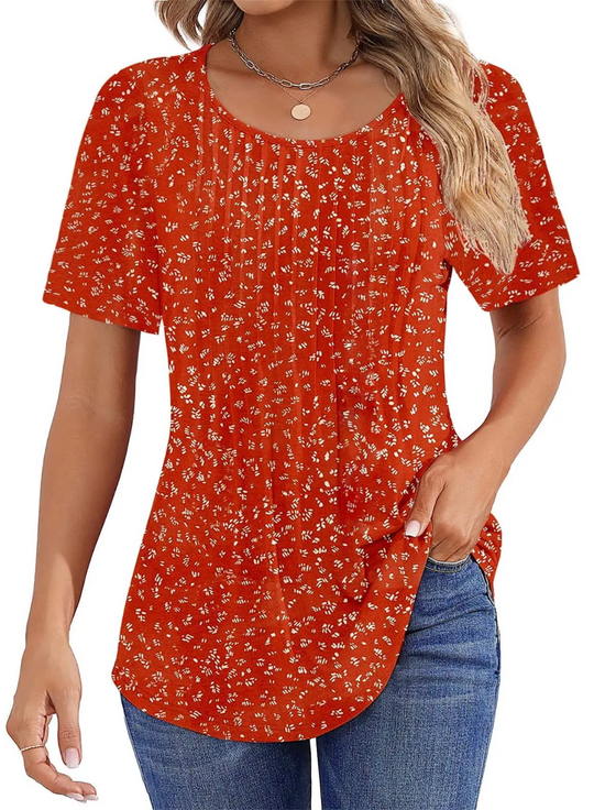 BONNIE - CASUAL SHORT SLEEVE BLOUSE