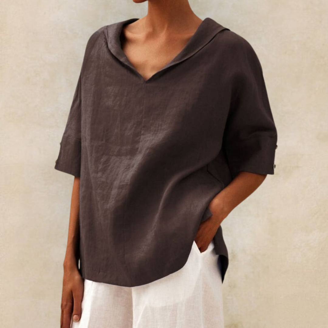 LOUISE – RELAXED OVERSIZED COLLAR SHIRT