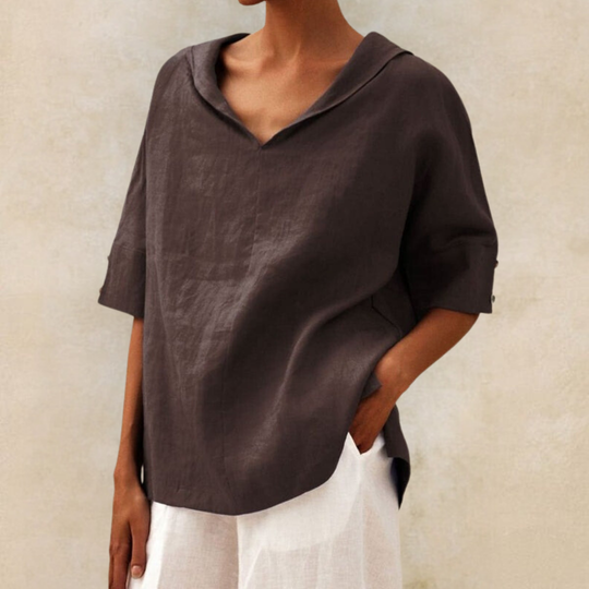 LOUISE – RELAXED OVERSIZED COLLAR SHIRT