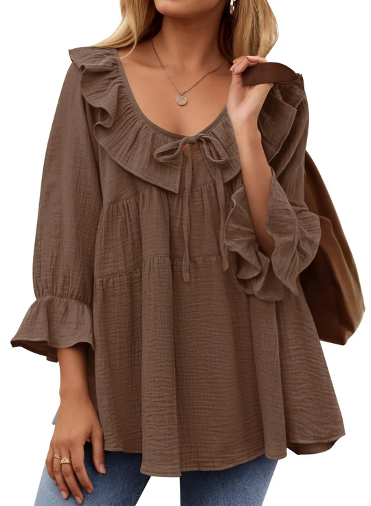 BEATRICE - 3/4 SLEEVE LAYERED BLOUSE