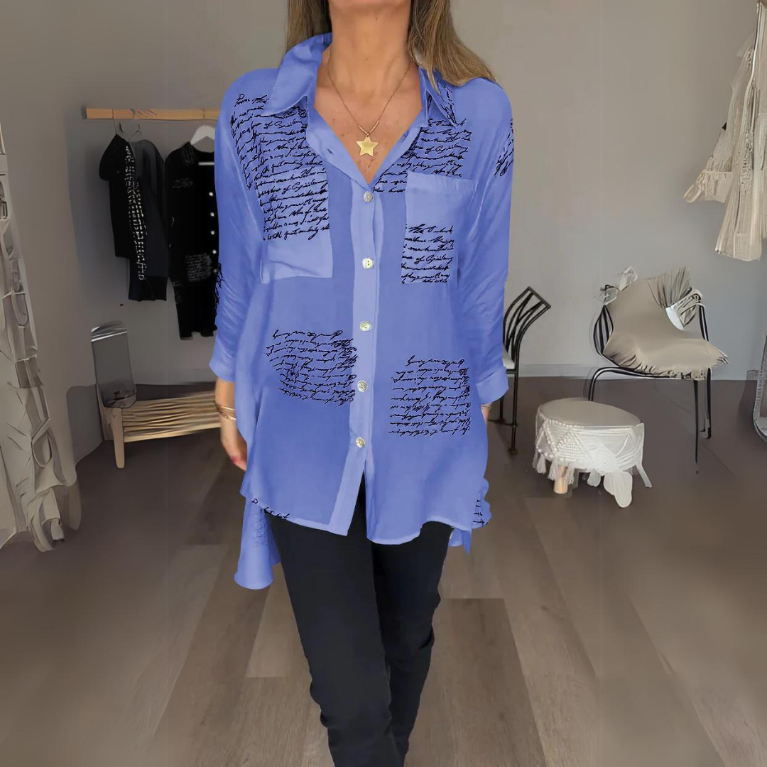 TALIA – HANDWRITTEN STYLE BLOUSE