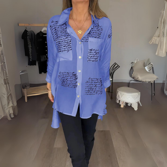 TALIA – HANDWRITTEN STYLE BLOUSE