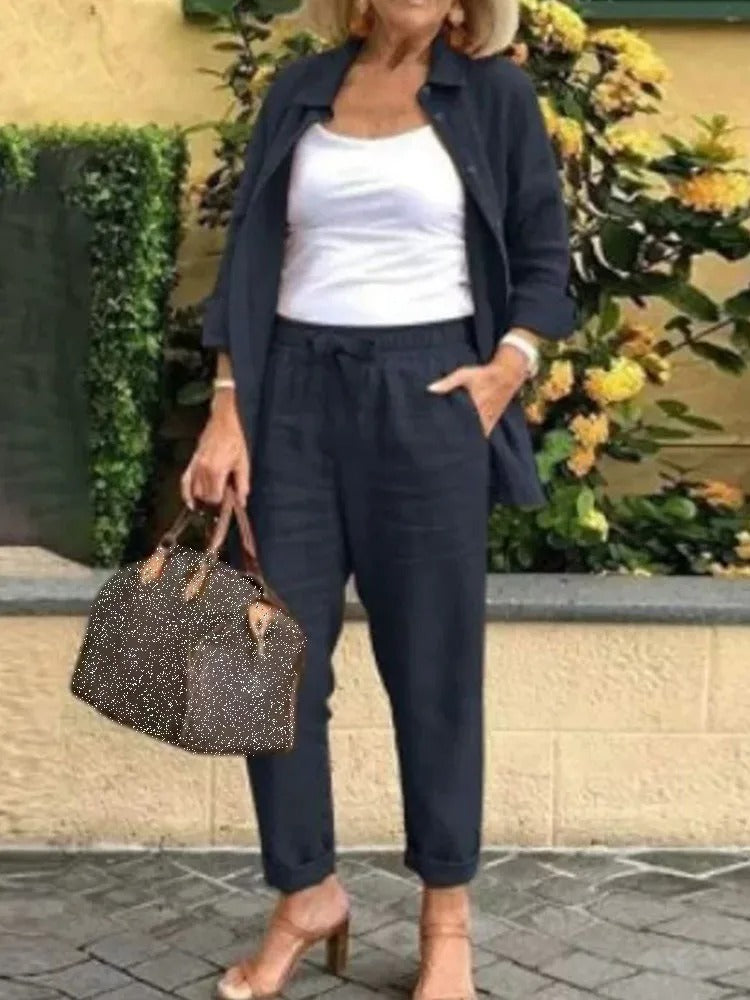 IVETTE – RELAXED SHIRT & TROUSERS SET