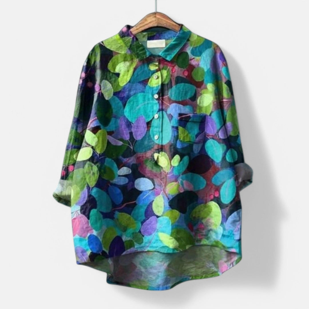 LOÏSE – COLOURFUL BLOUSE WITH ARTISTIC PRINTS