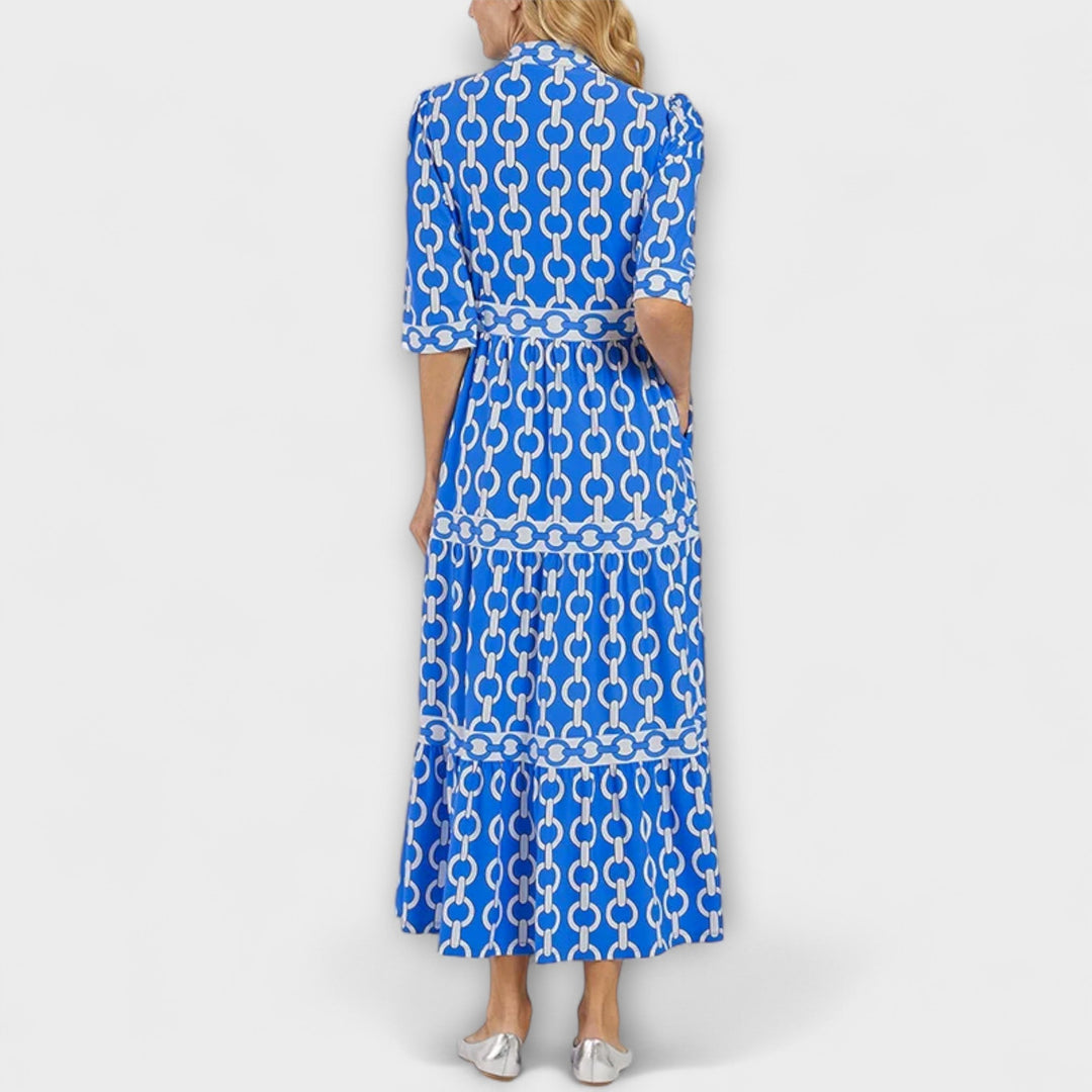 ARABELLA – CHAIN-PRINT MIDI DRESS