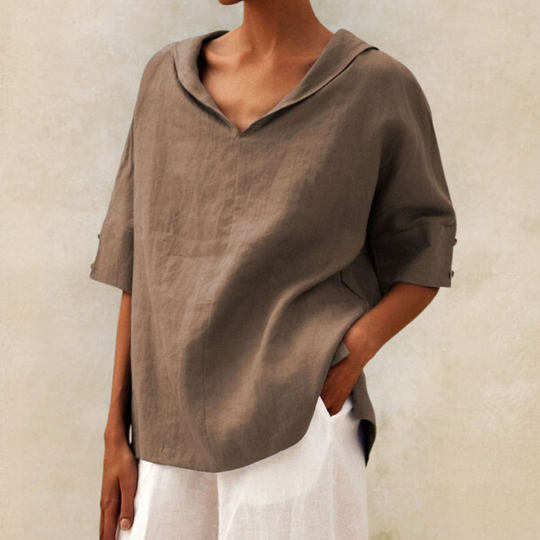LOUISE – RELAXED OVERSIZED COLLAR SHIRT