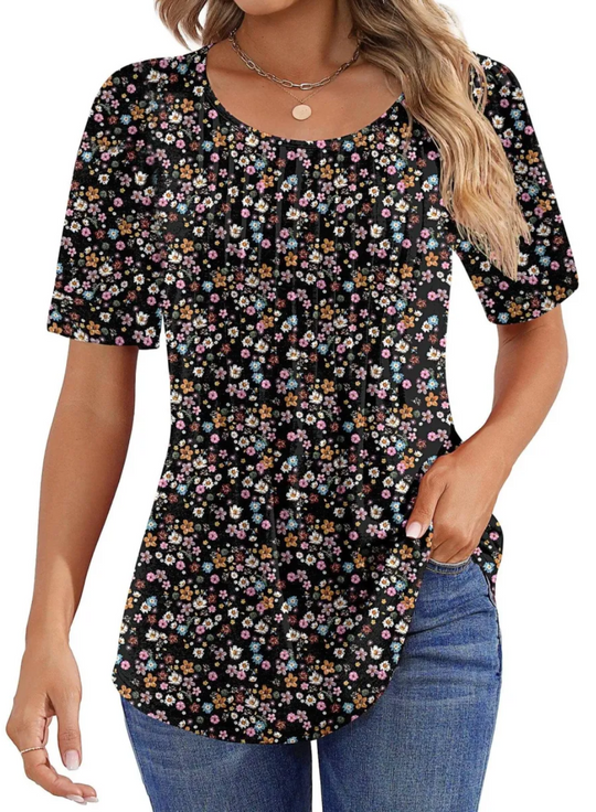 BONNIE - CASUAL SHORT SLEEVE BLOUSE