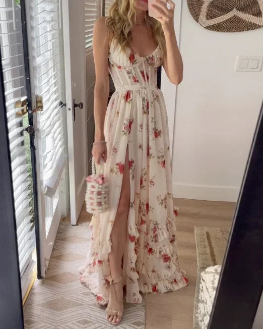 MAREENA – PRINTED SLEEVELESS DRESS