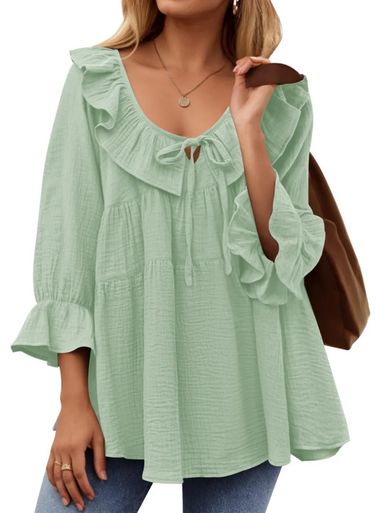 BEATRICE - 3/4 SLEEVE LAYERED BLOUSE