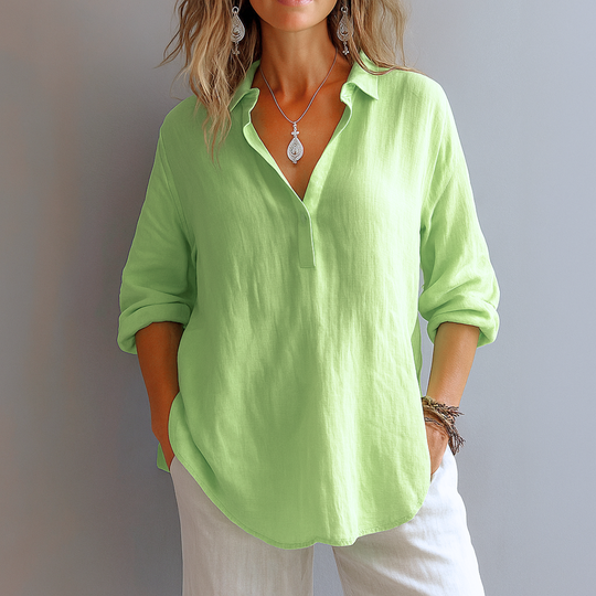 NIKKA – FLOWY V-NECK BLOUSE