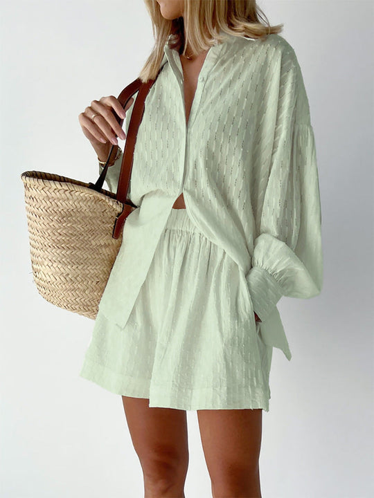 MAREN – RELAXED SHIRT & SHORTS SET