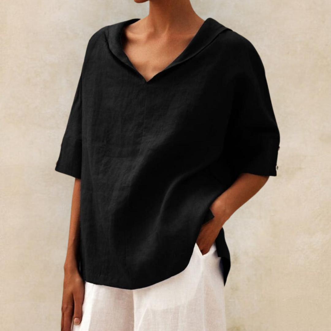 LOUISE – RELAXED OVERSIZED COLLAR SHIRT