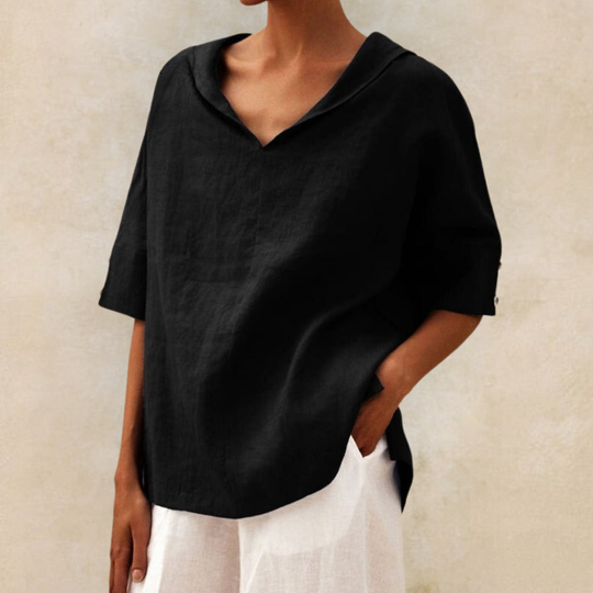 LOUISE – RELAXED OVERSIZED COLLAR SHIRT